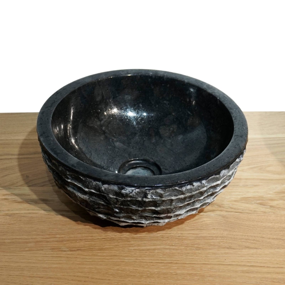 Zwart Marmeren Waskom Mini  - Oblique | 30x14.5/10.5 - BMAM-BLACK-MINI - Hover