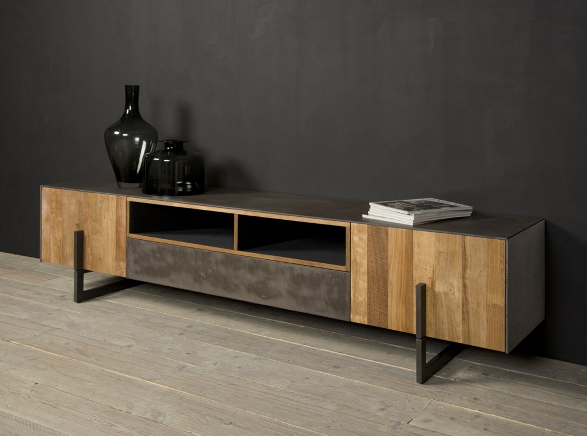 Ora TV Meubel | 2 Deuren | 1 Lade | 222x45x53 - TWR-MX0032 - Hover