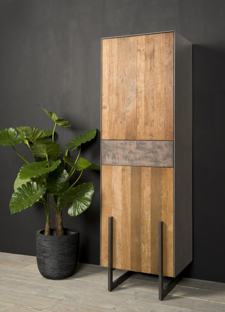 Ora Kabinet | 2 Deuren Rechts | 1 Lade | 57x45x182 - TWR-MX0035R - Hover