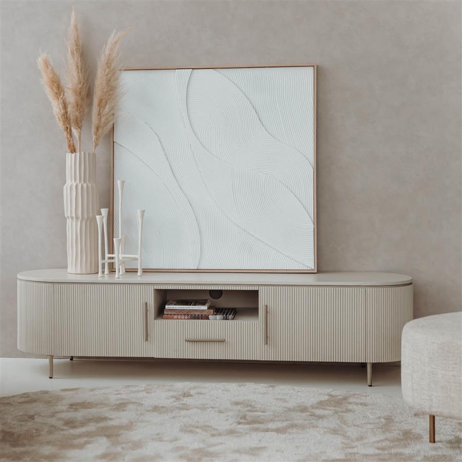 Corbetta TV-Meubel: Duurzame Elegantie Entertainment | 185 x 45 x 45 (H) CM - Hover