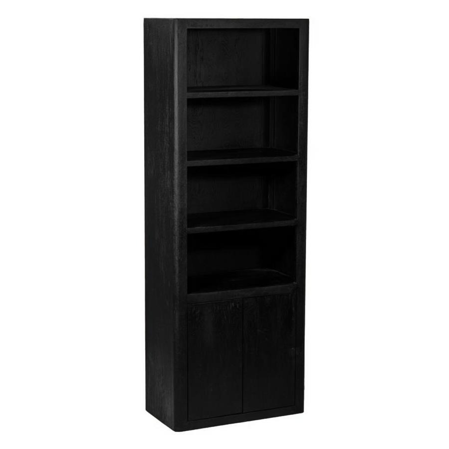 Tenna Boekenkast 80 cm van natuurlijk hout met meerdere planken in modern interieur - Hover