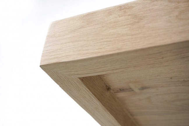 Eiken wastafelblad | Opgedikt naar 5 dik | 140x50 | Smoke 5% - main image - Hover