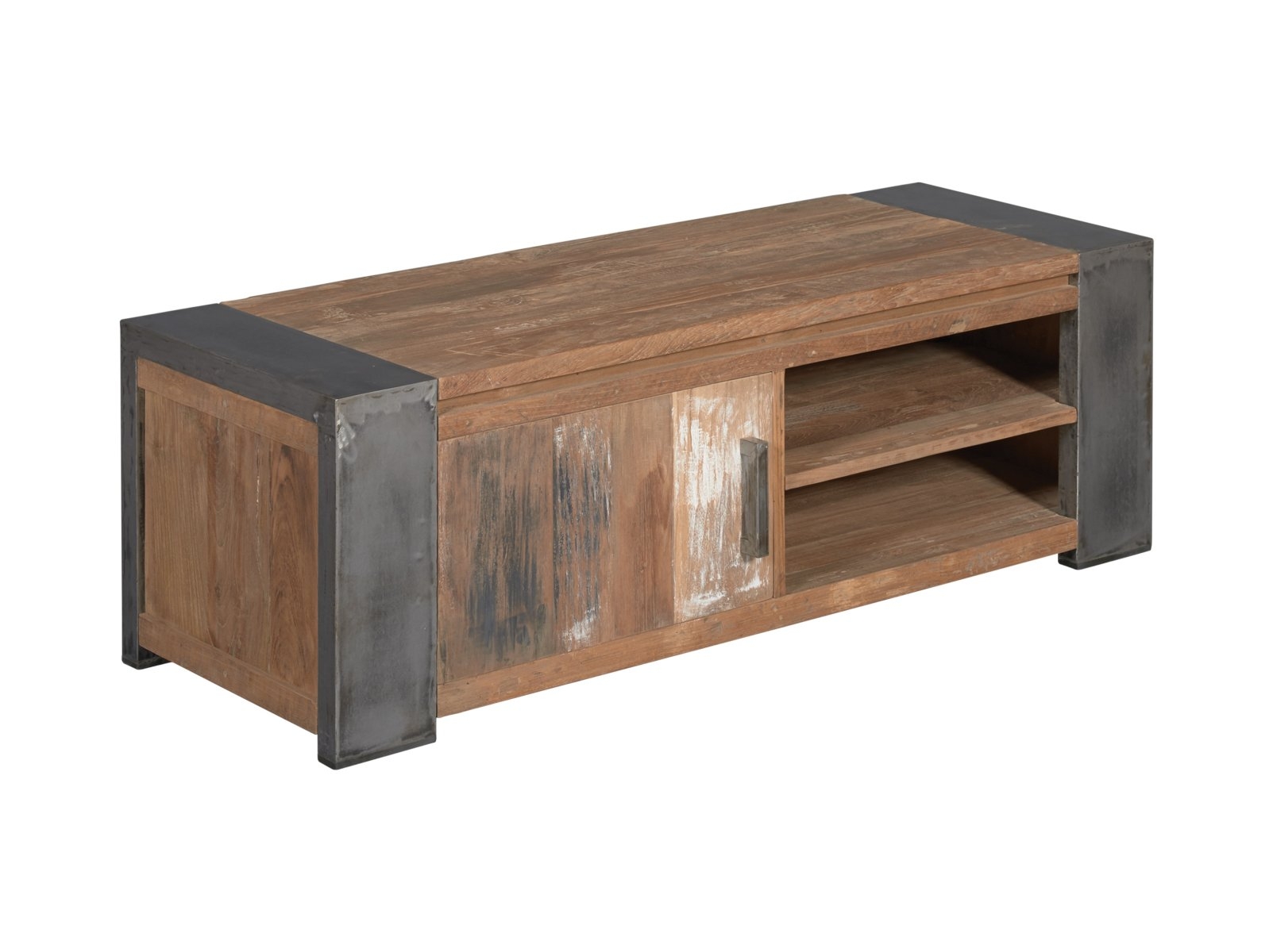 Novara | TV dressoir | Teak met Staal | 140 x 50 x 45 (h) cm - Hover