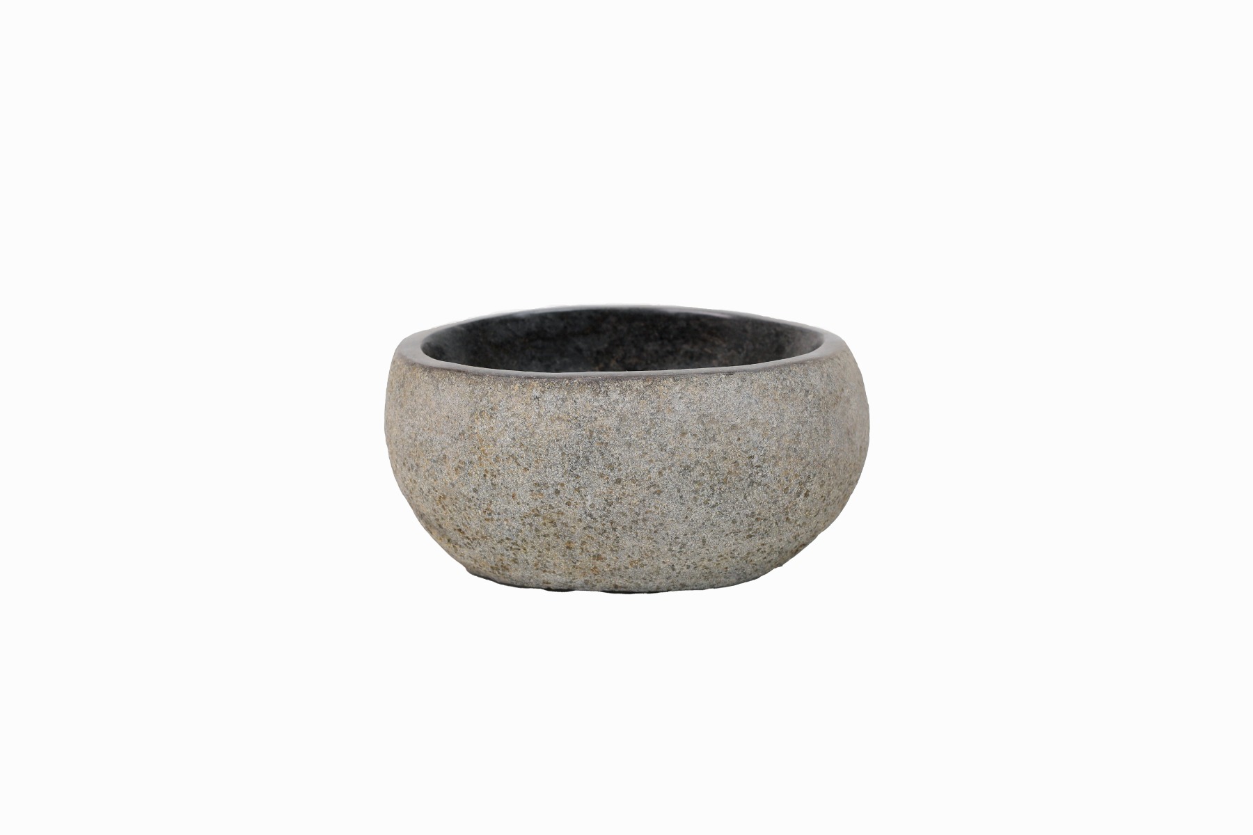 Rivierstenen waskom Teakea 24x21x12 cm - compact, natuurlijk en stijlvol badkamerdesign. - Hover