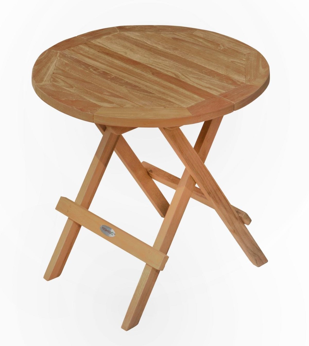 Rond Teak Houten Klaptafeltje | Inklapbaar Ø 50 | Rondo Tuintafeltje - DEVI-ST036 - Hover