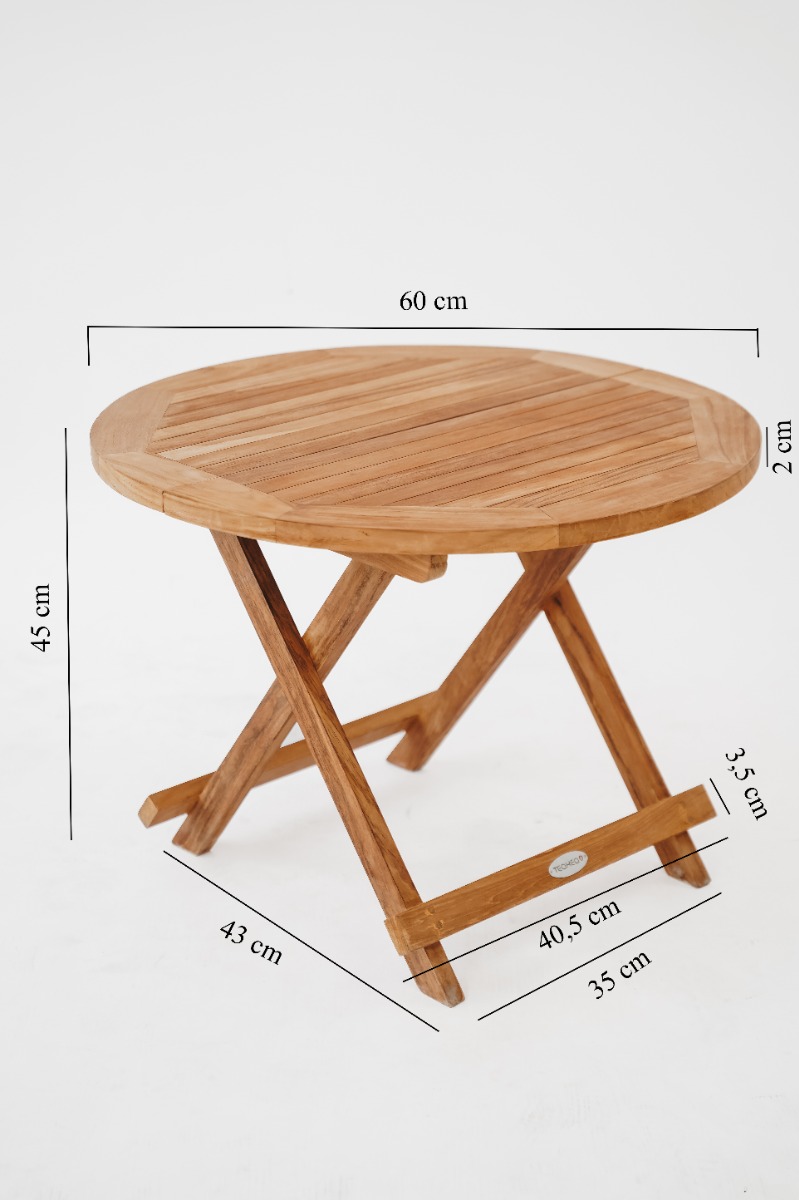 Rondo Inklap bijzettafeltje 60 cm rond - Hover