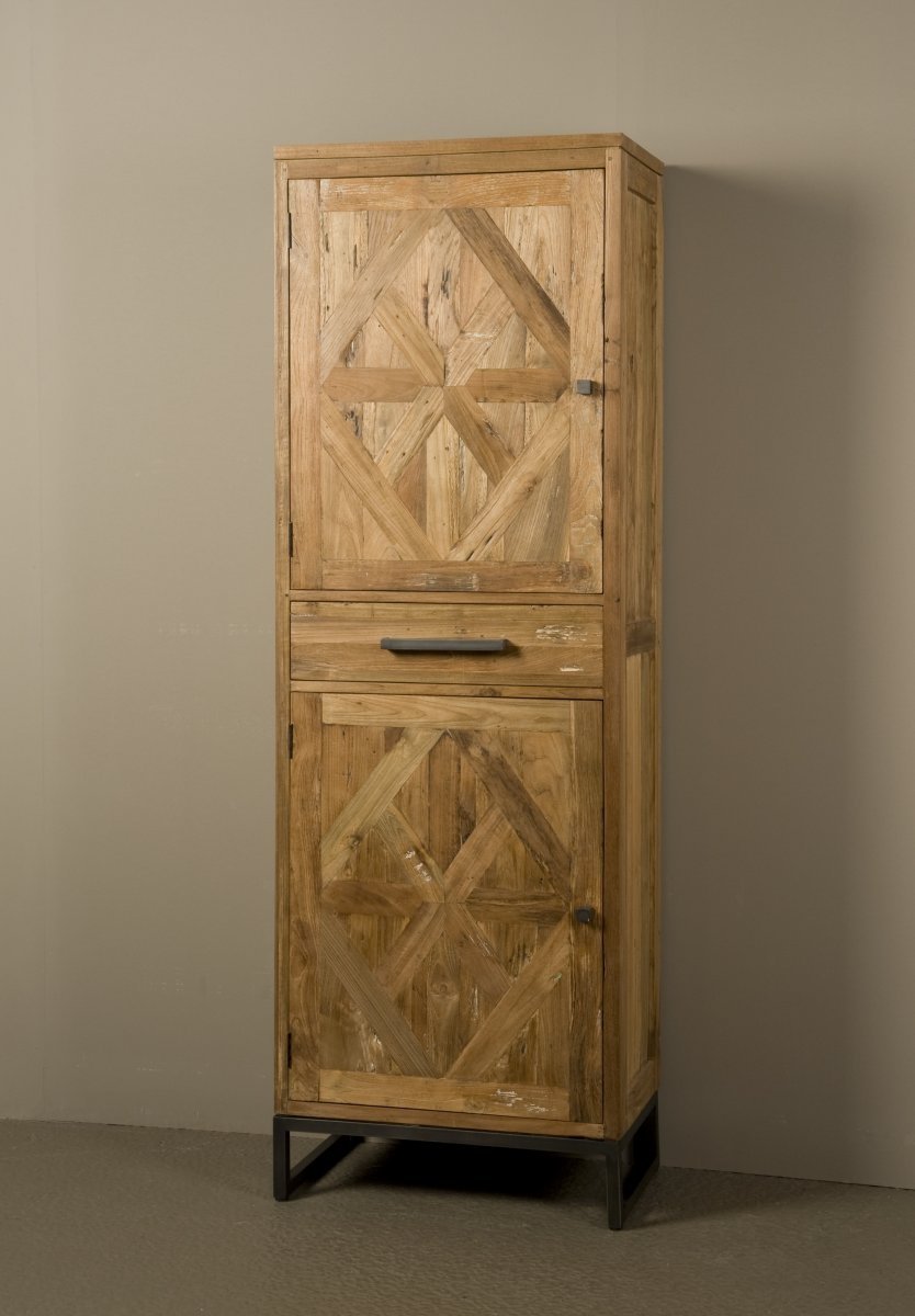 Mascio Cabinet 2 deurs - 1 lade |  65x40x195 - Hover