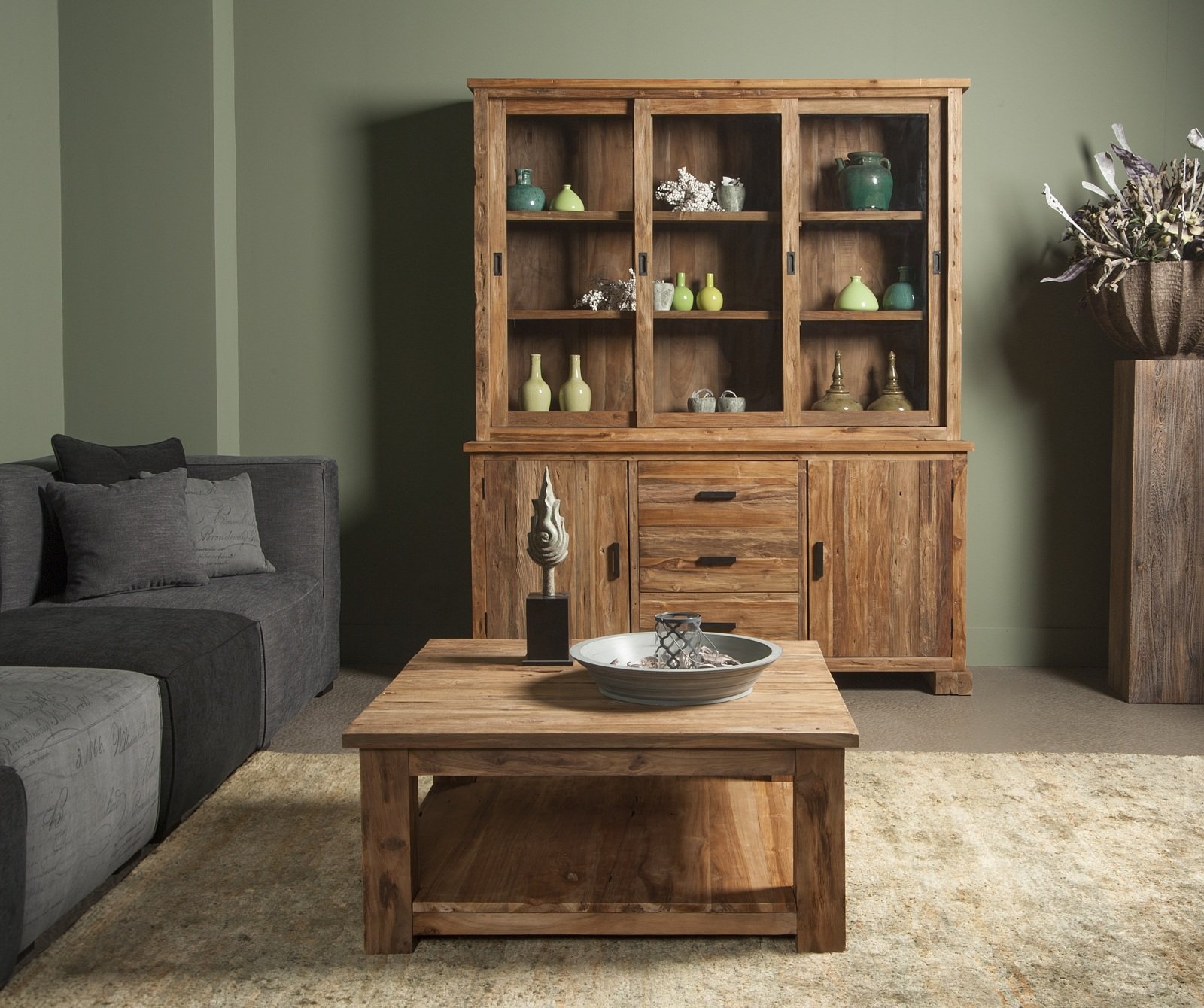Lorenzo | Teak Buffetkast | 180 x 50/35 x 220 (h) cm - Hover
