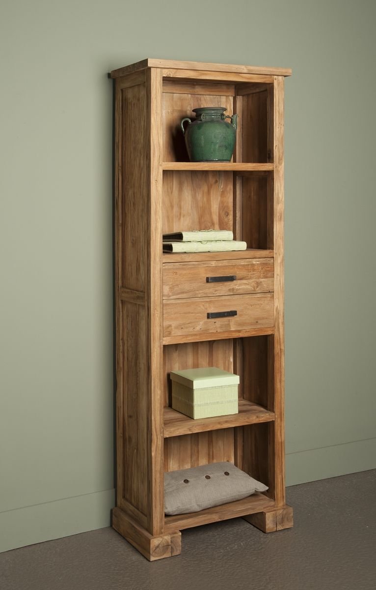Lorenzo | Teak Boekenkast | 65 x 35 x 190 (h) cm - Hover