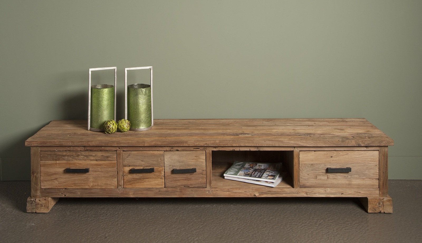 Lorenzo | Teak TV Meubel | 200x50x40 - TWR-SS0859 - Hover