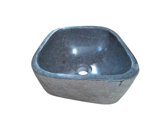 Natuurstenen Waskom Riviersteen 31 x 29 x 15 cm - Hover