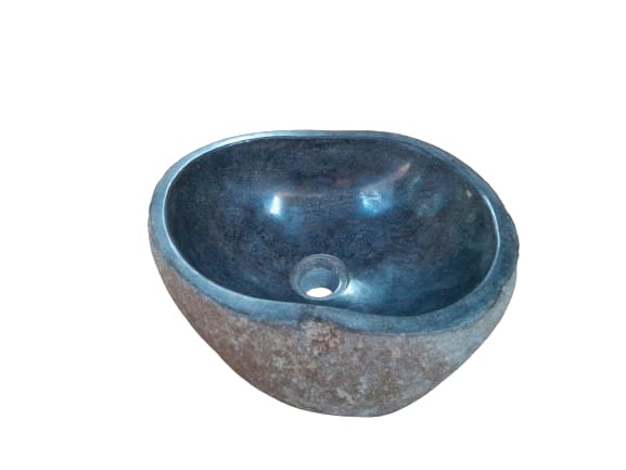 Natuurstenen Waskom Riviersteen 34 x 29 x 15 cm - Hover