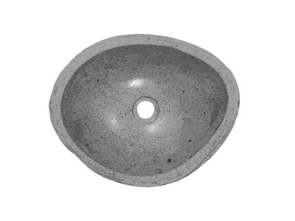 Natuurstenen Waskom Riviersteen 36 x 29 x 15 cm - Hover