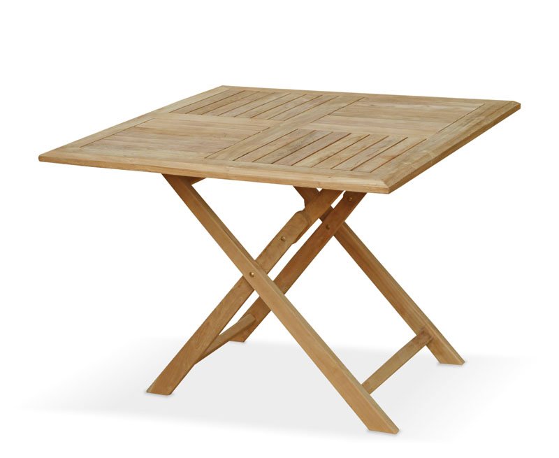 Teak Tuintafel 90 x 90 inklapbaar opvouwbaar - Hover