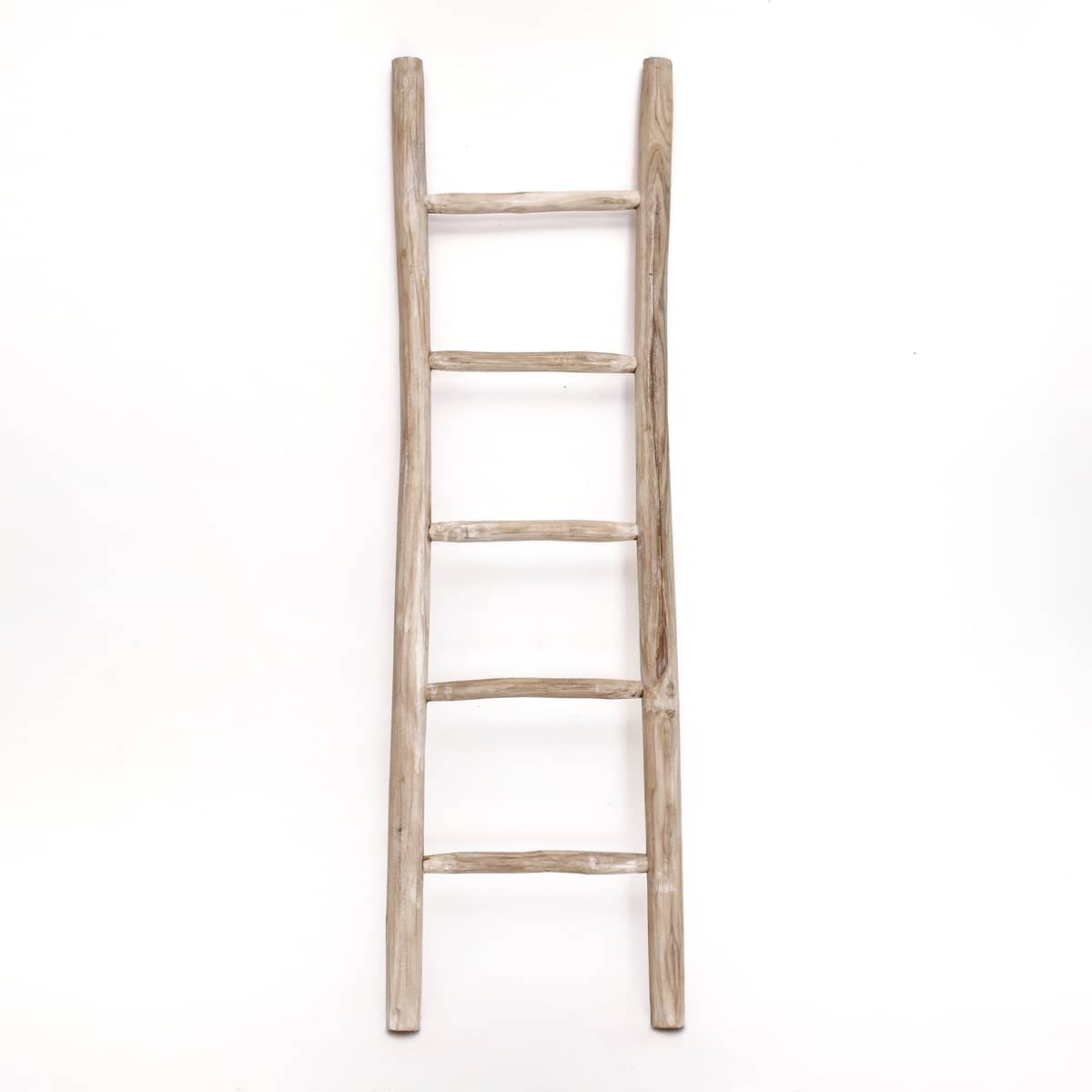Primitief Stationair Smeren Houten ladder | Rustiek Wit | 50x5x175