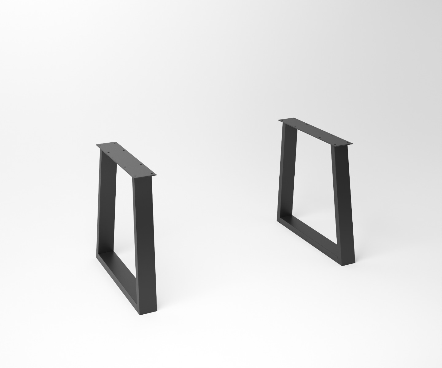 Notenhouten eettafel Duncan | 2-Trapezium Fineline Frame Black - Hover