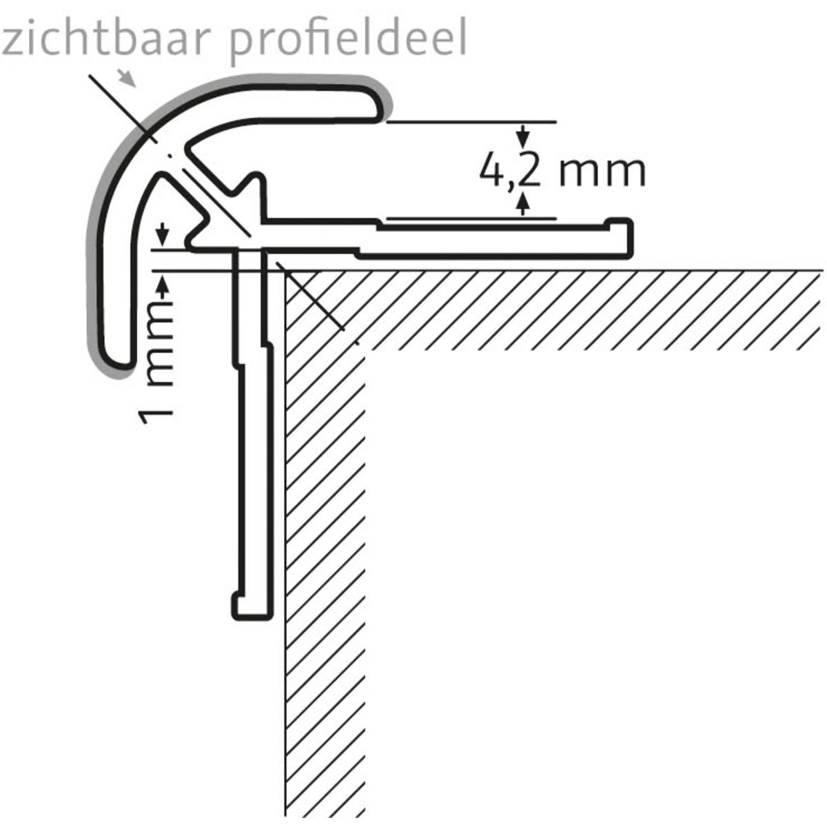 Schluter RenoDeco tegelprofiel chroom-look - 930001-41 - Hover